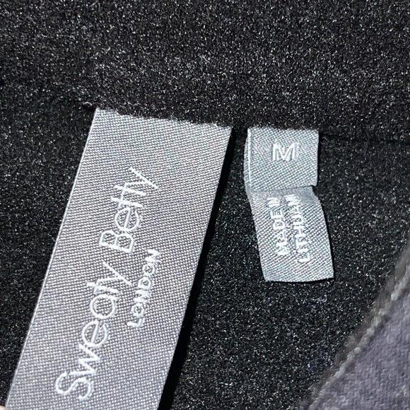 Sweaty Betty Freedom Thermal Running Black Pullover Orange Zipper Gray Trim M - Picture 3 of 9